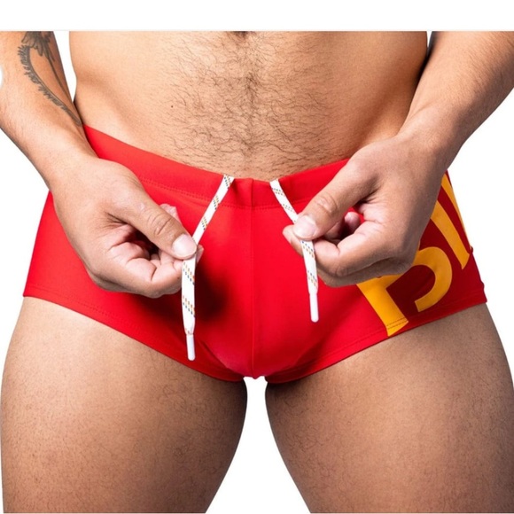 Red and Gold Briefs with Bold Lettering - Picture 4 of 8